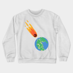 Asteroid, extinction, dino, dinosaur Crewneck Sweatshirt